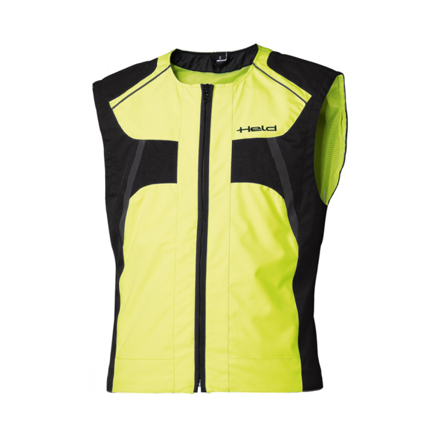 Held Flashlight Vest Black-Fluorescent Yellow - 2XL