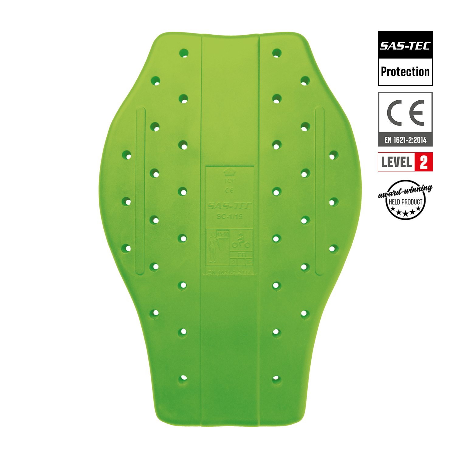 Held SAS-TEC Back Protector Green - Medium