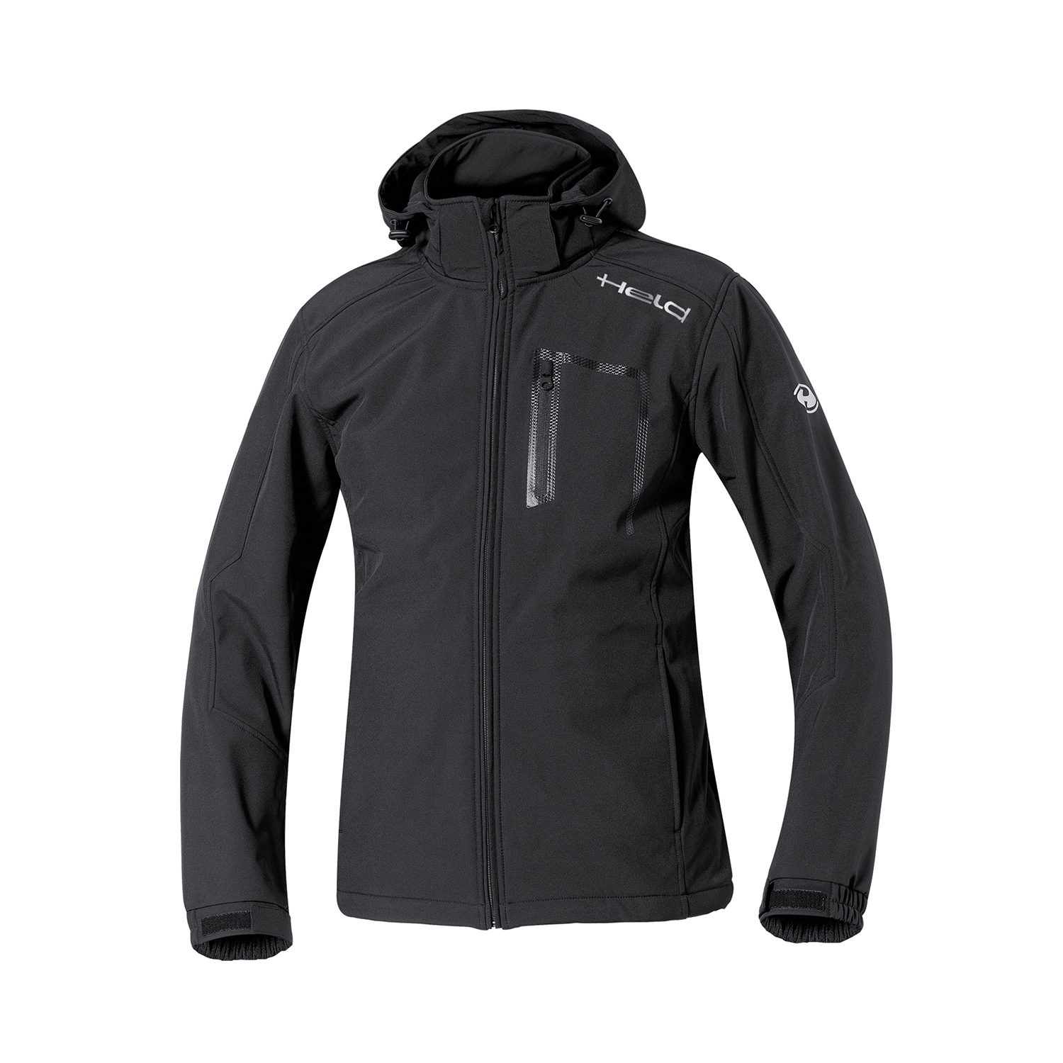 Held Softshell Zip Hood Jacket Black - XL