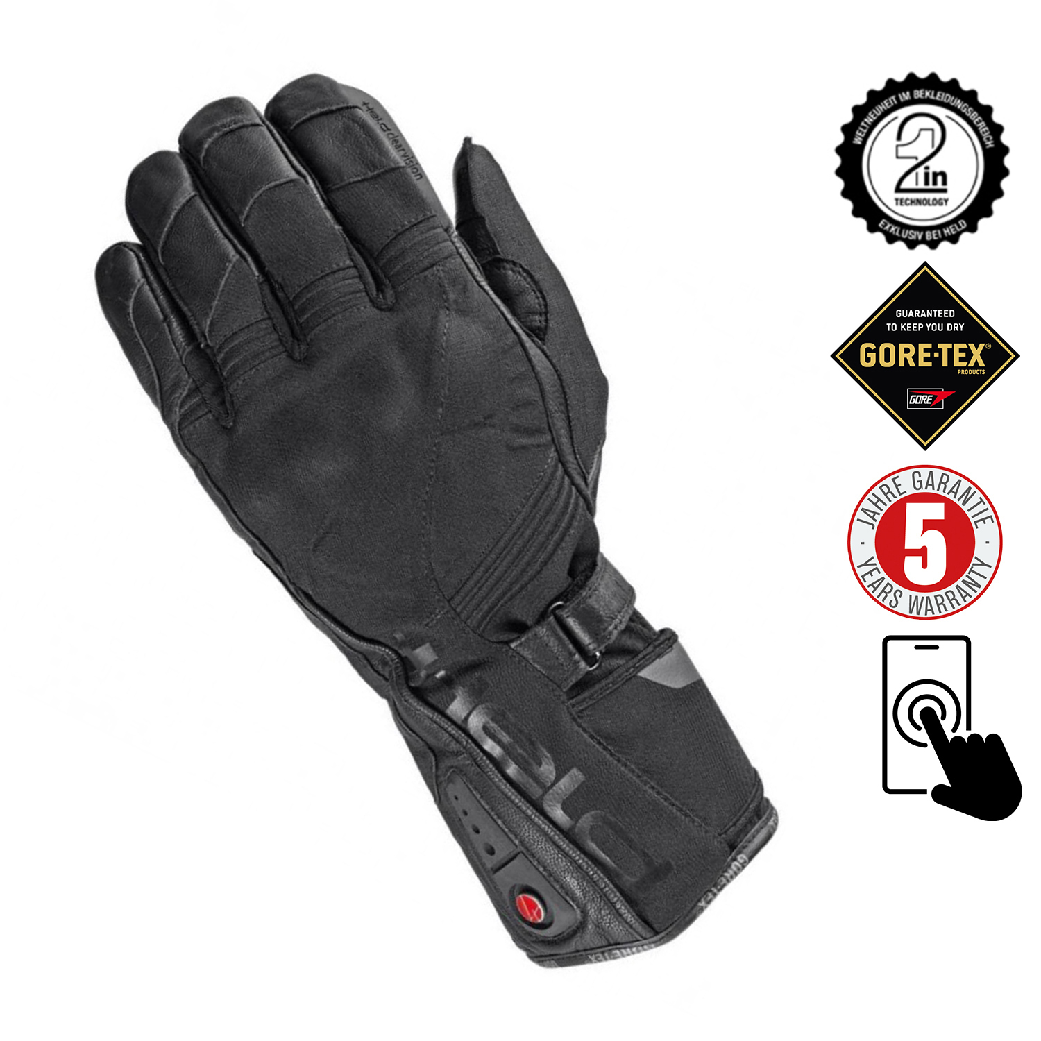 Held Solid Dry Gloves Black - 12