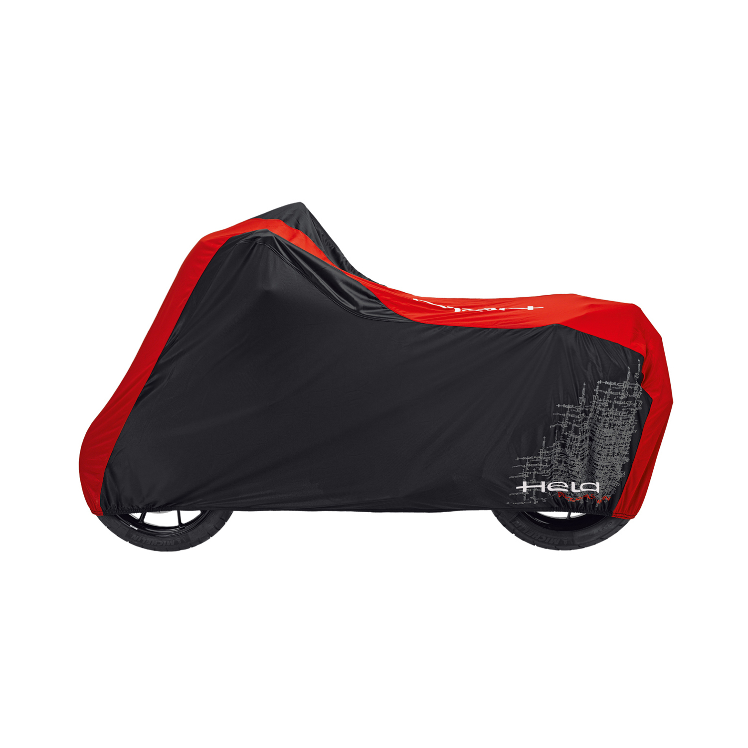 Held Stretchable Indoor Bike Cover Black-Red - Medium