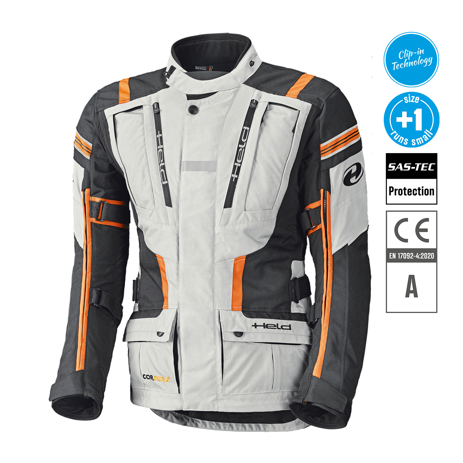 Held Hakuna II Jacket Grey-Orange - Small