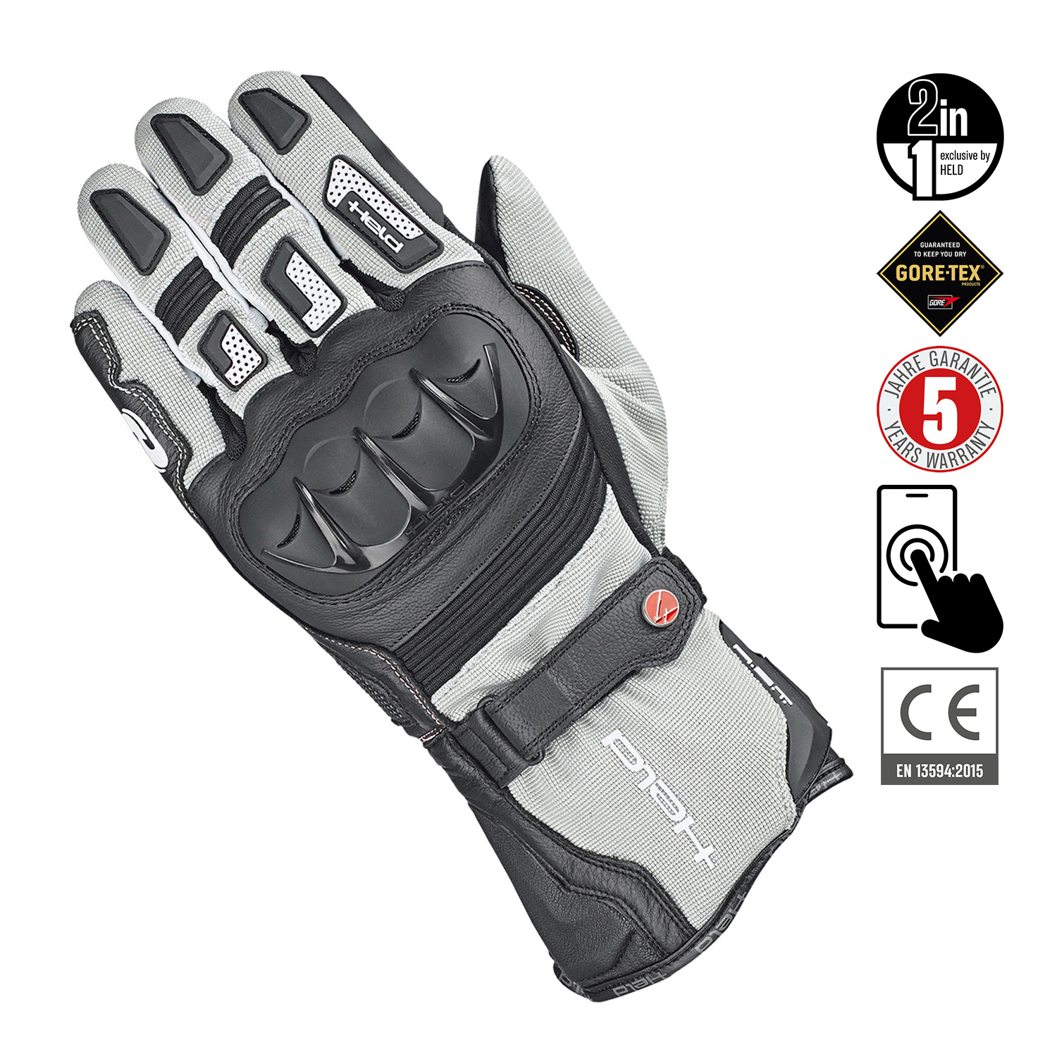 Held Sambia 2-in-1 Gloves Black-Grey - 11