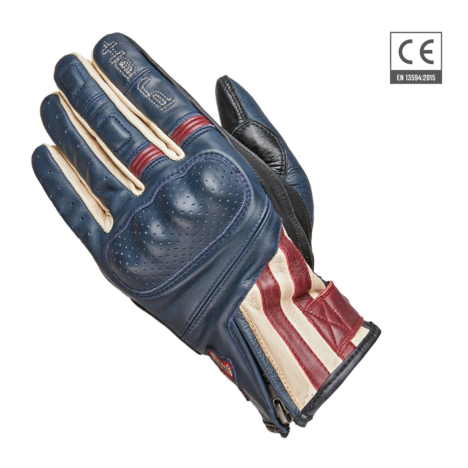 Held Paxton Gloves Blue-Beige-Burgundy - 8