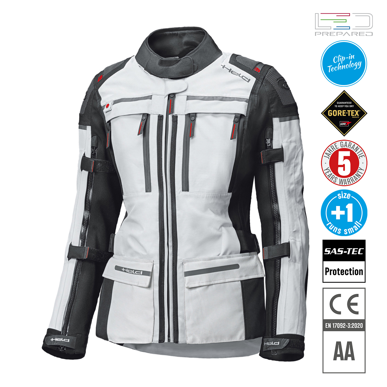 Held Atacama Jacket Grey-Red - XL