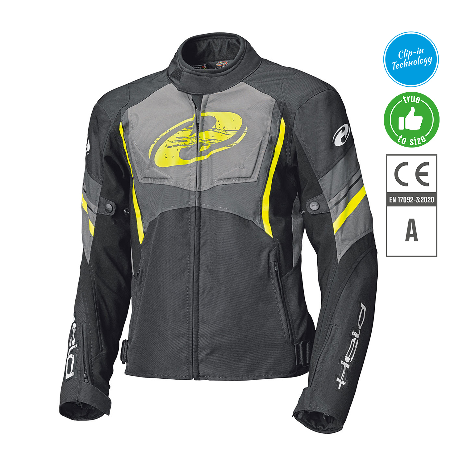 Held Baxley Top Jacket Black-Fluorescent Yellow - 3XL