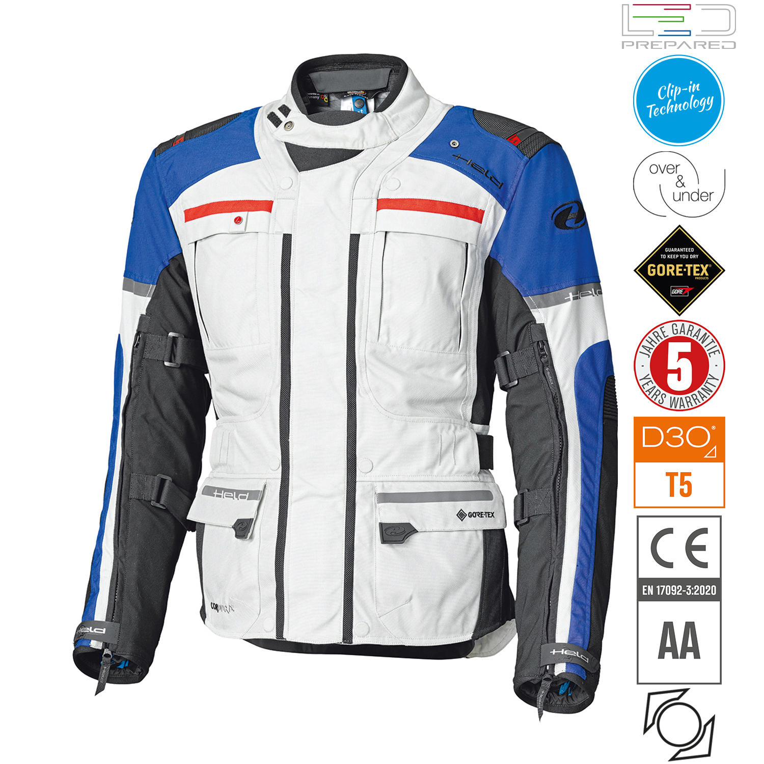 Held Carese Evo Jacket Grey-Blue - XXL