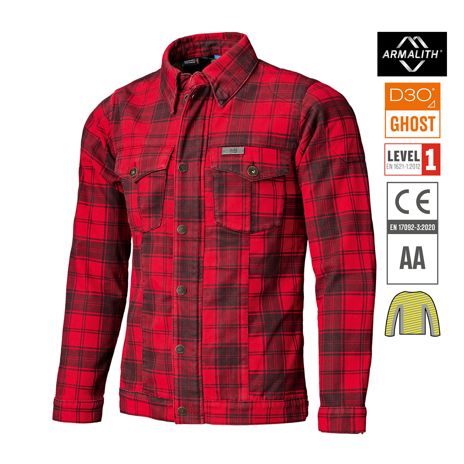 Held Woodland Armalith Jacket Black-Red - XXL