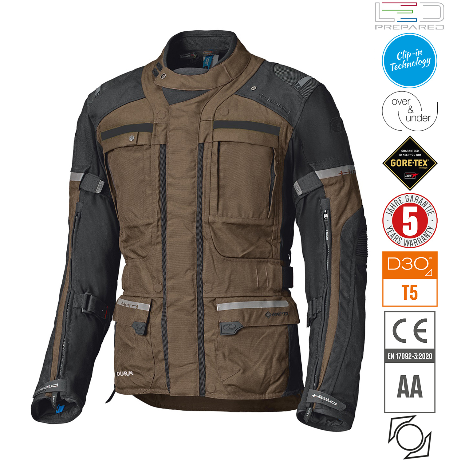 Held Carese Evo Jacket Brown - 5XL