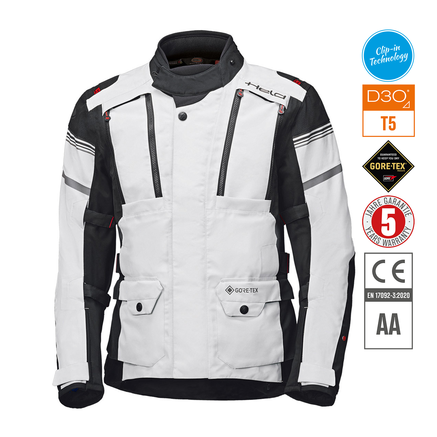 Held Omberg Gore-Tex Jacket Grey-Black - 4XL