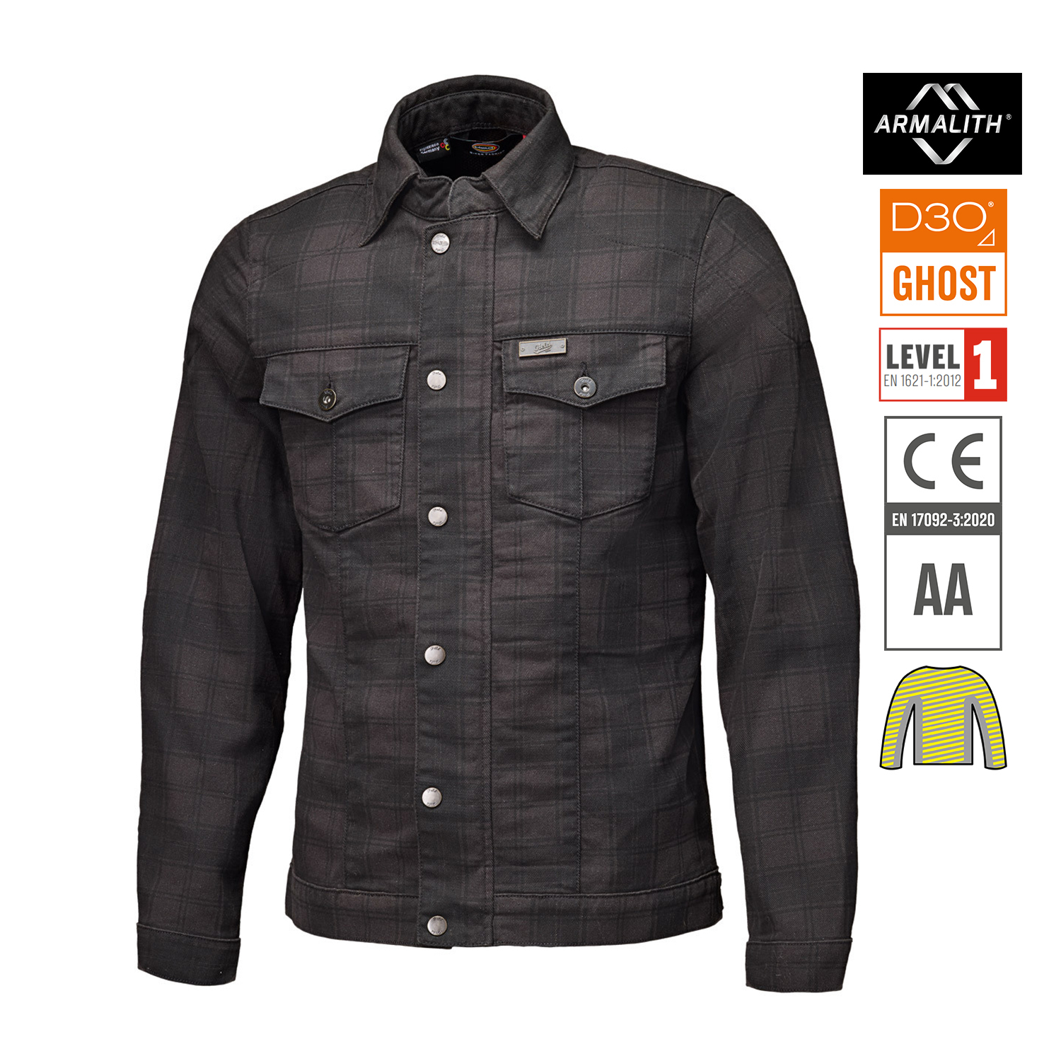 Held Woodland Armalith Jacket Black-Grey - 4XL