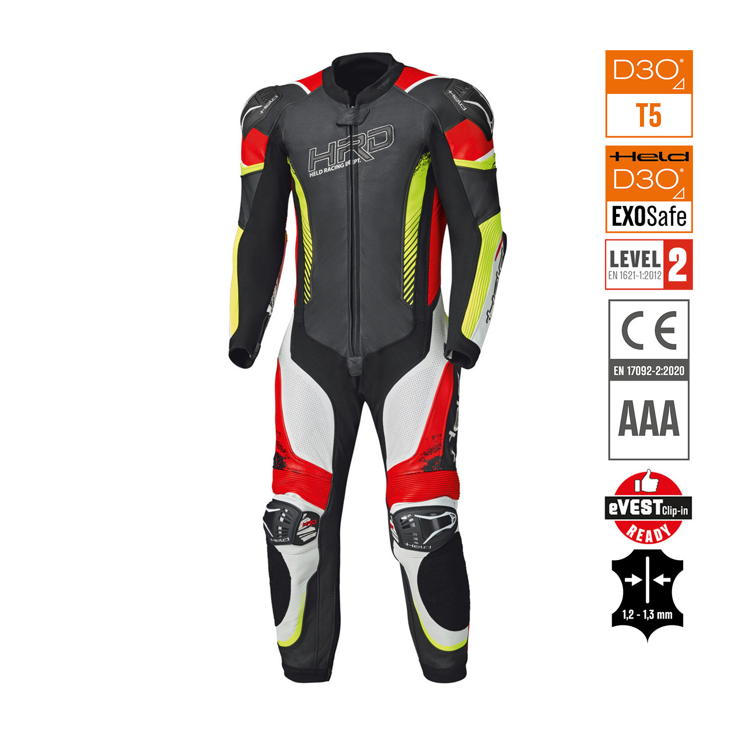 Held Brands Hatch Race Suit Black-White-Red - 114