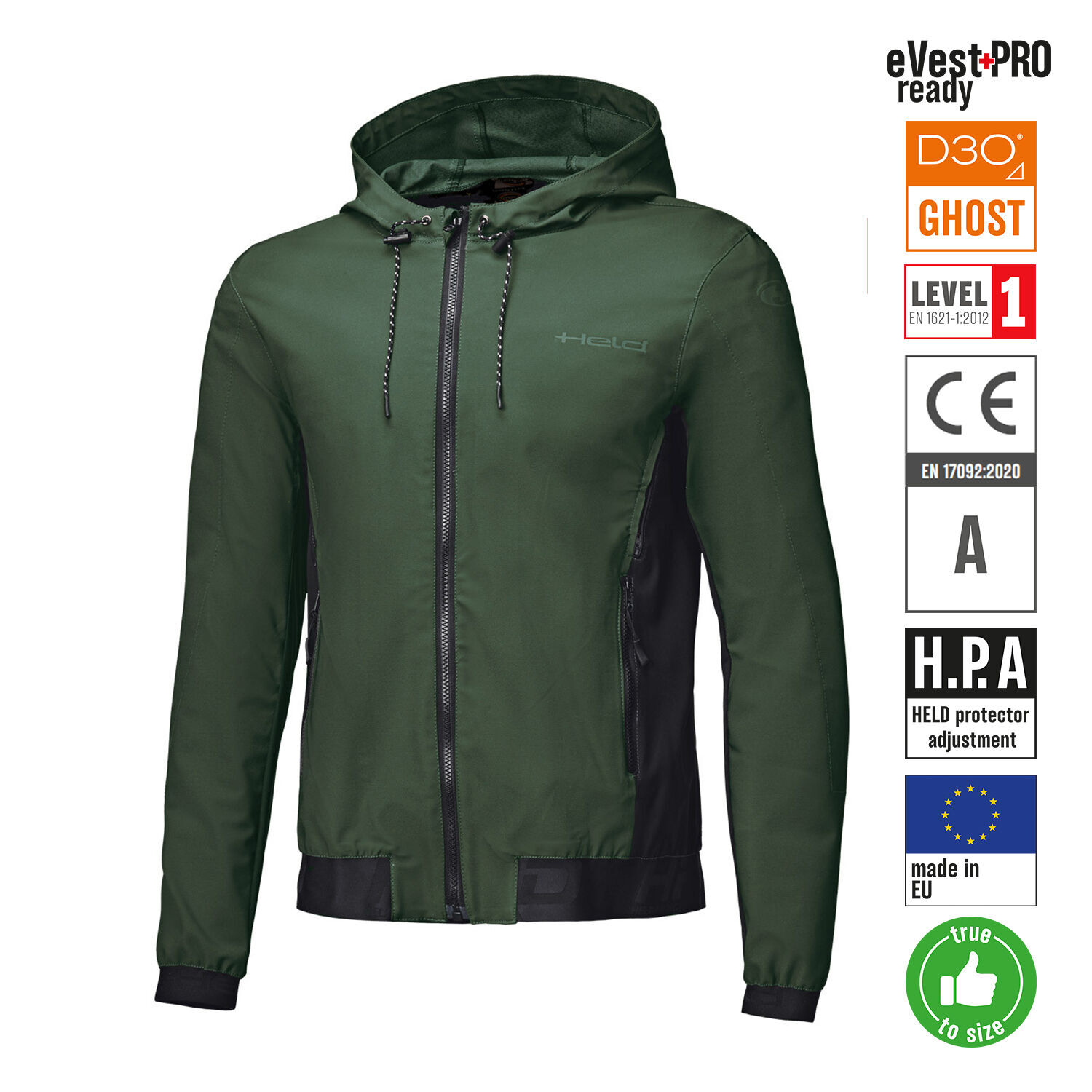 Held Dragger Jacket Military Green - 5XL