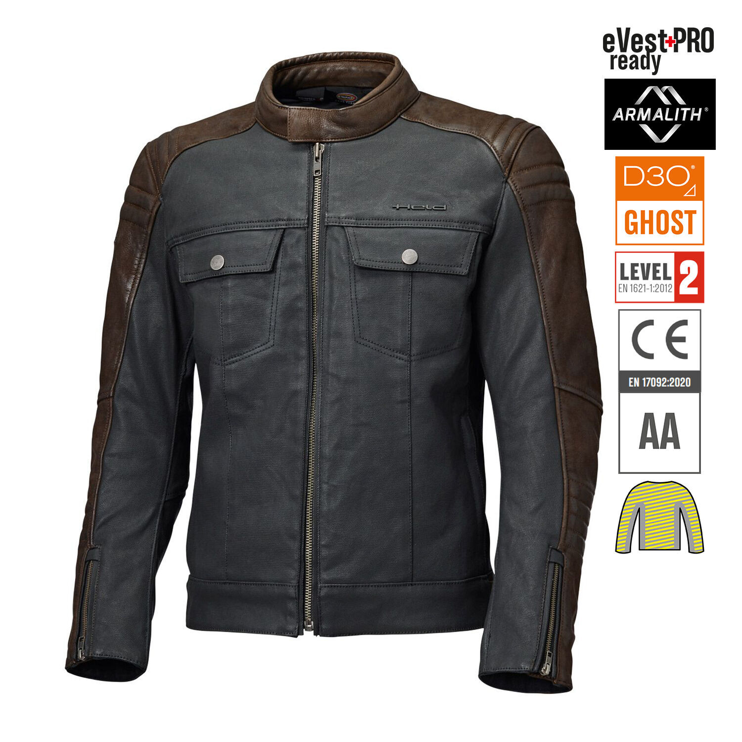 Held Jester 2 Armalith Jacket Black-Brown - Medium