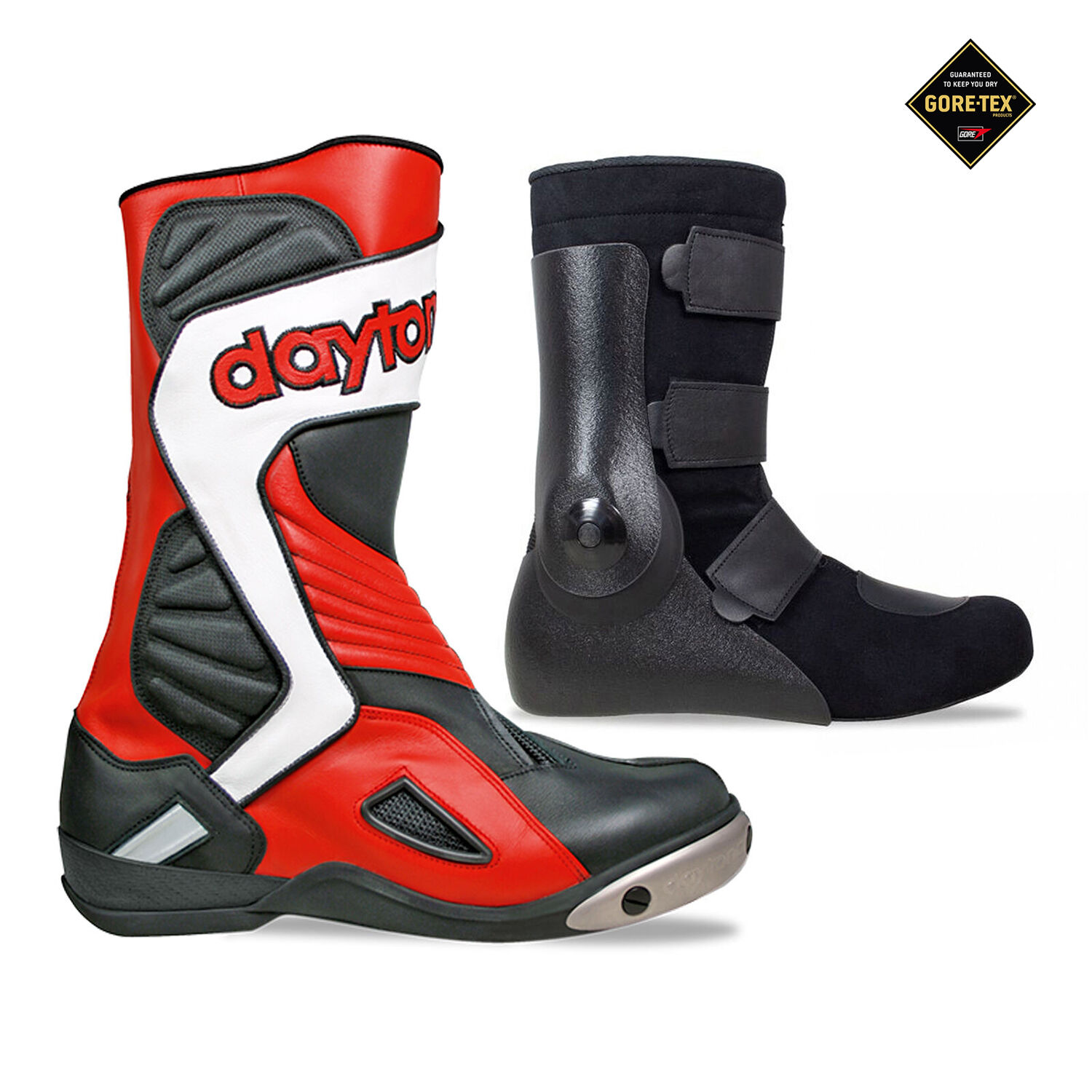 Daytona EVO Voltex GTX Boots Red-Black-White - Available in Various Sizes