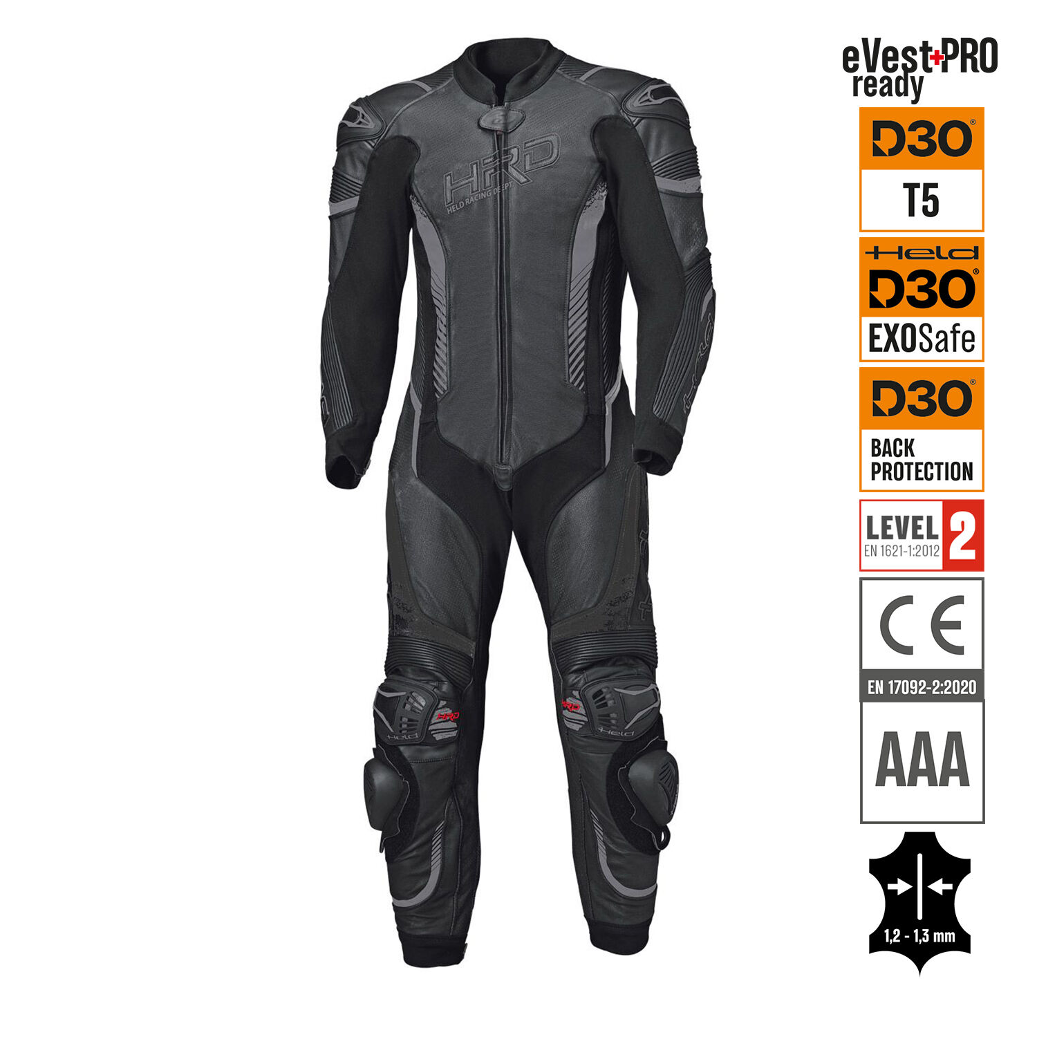 Held Brands Hatch 1-piece Race Spec Suit Black - Available in Various Sizes