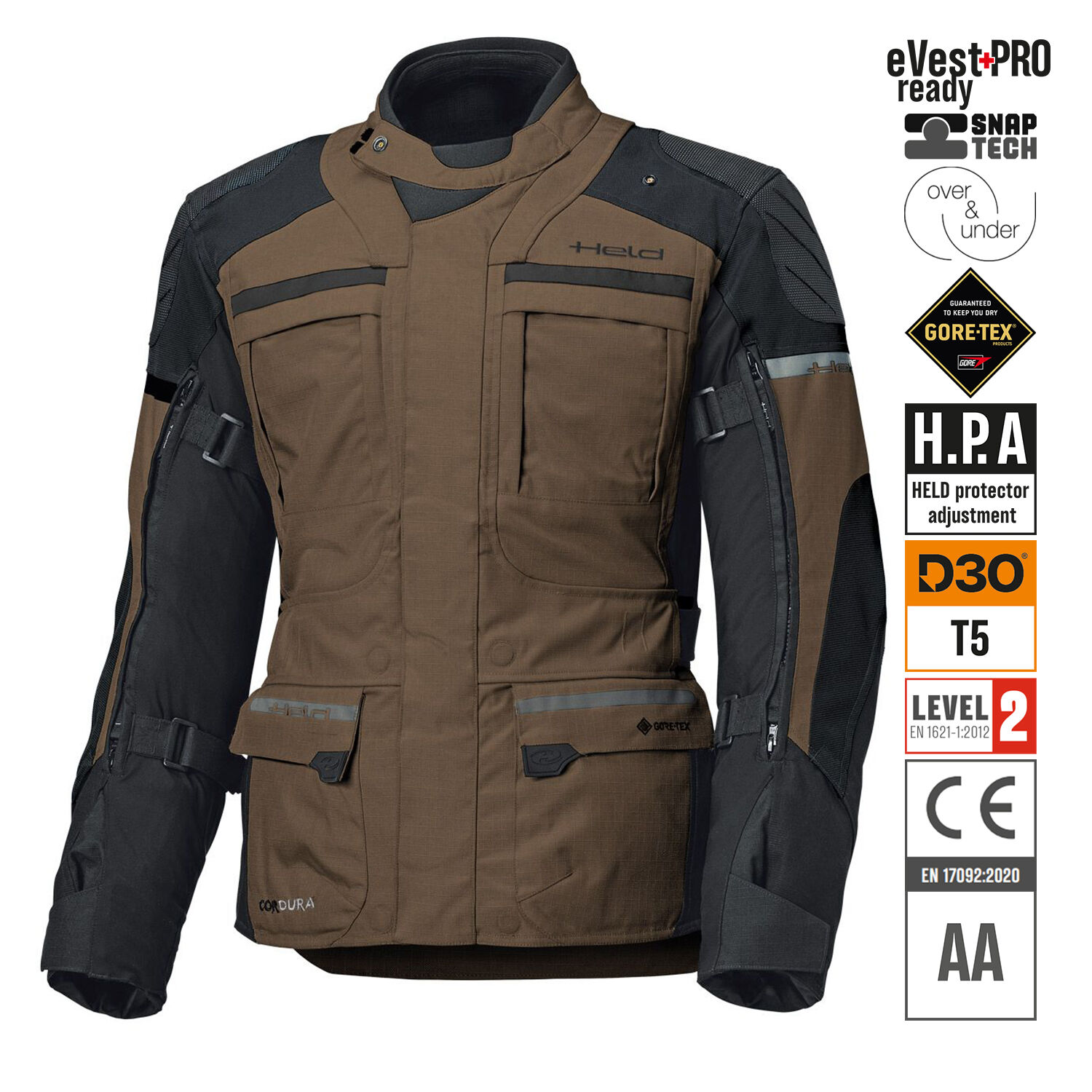 Held Carese 3 Jacket Brown - Available in Various Sizes