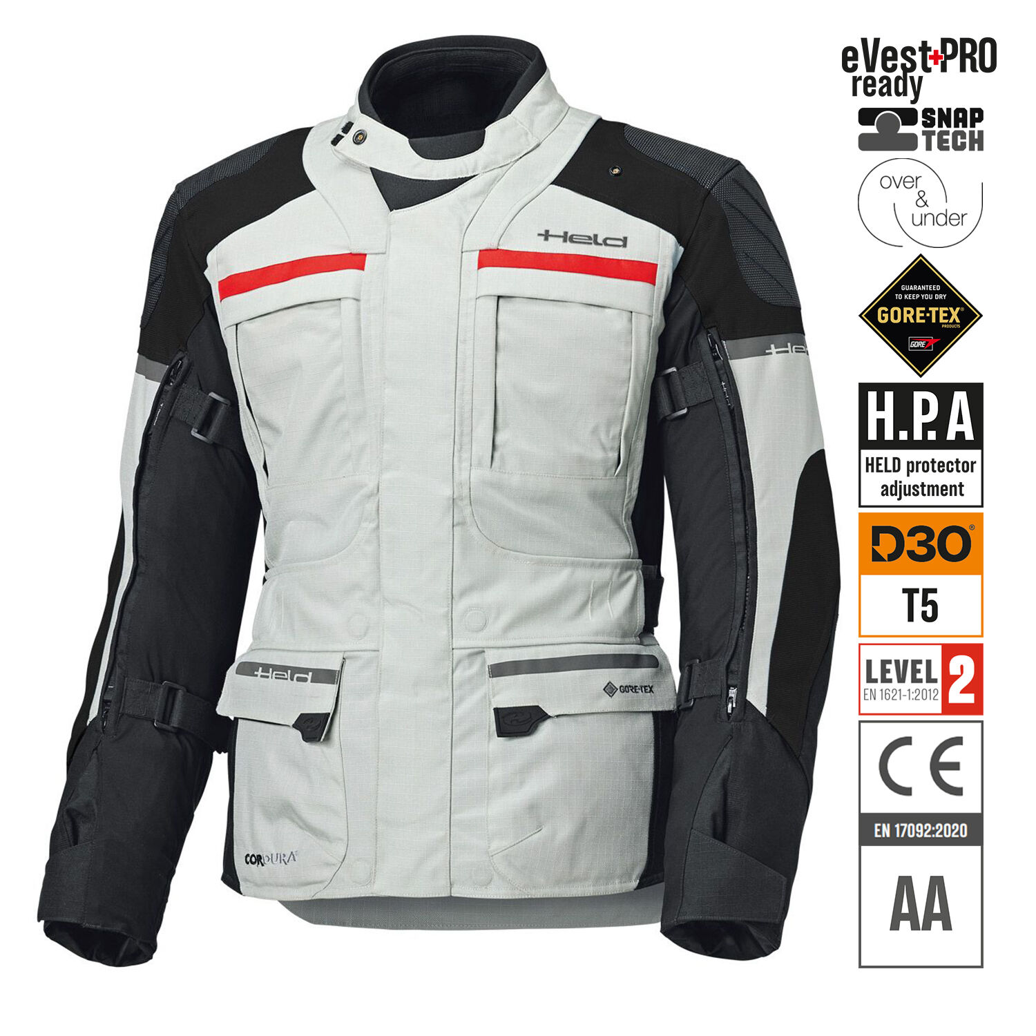 Held Carese 3 Jacket Grey-Black - Available in Various Sizes