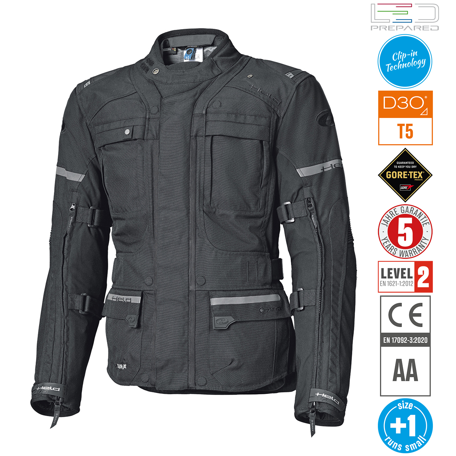 Held Carese Evo Jacket Black - Available In Various Sizes