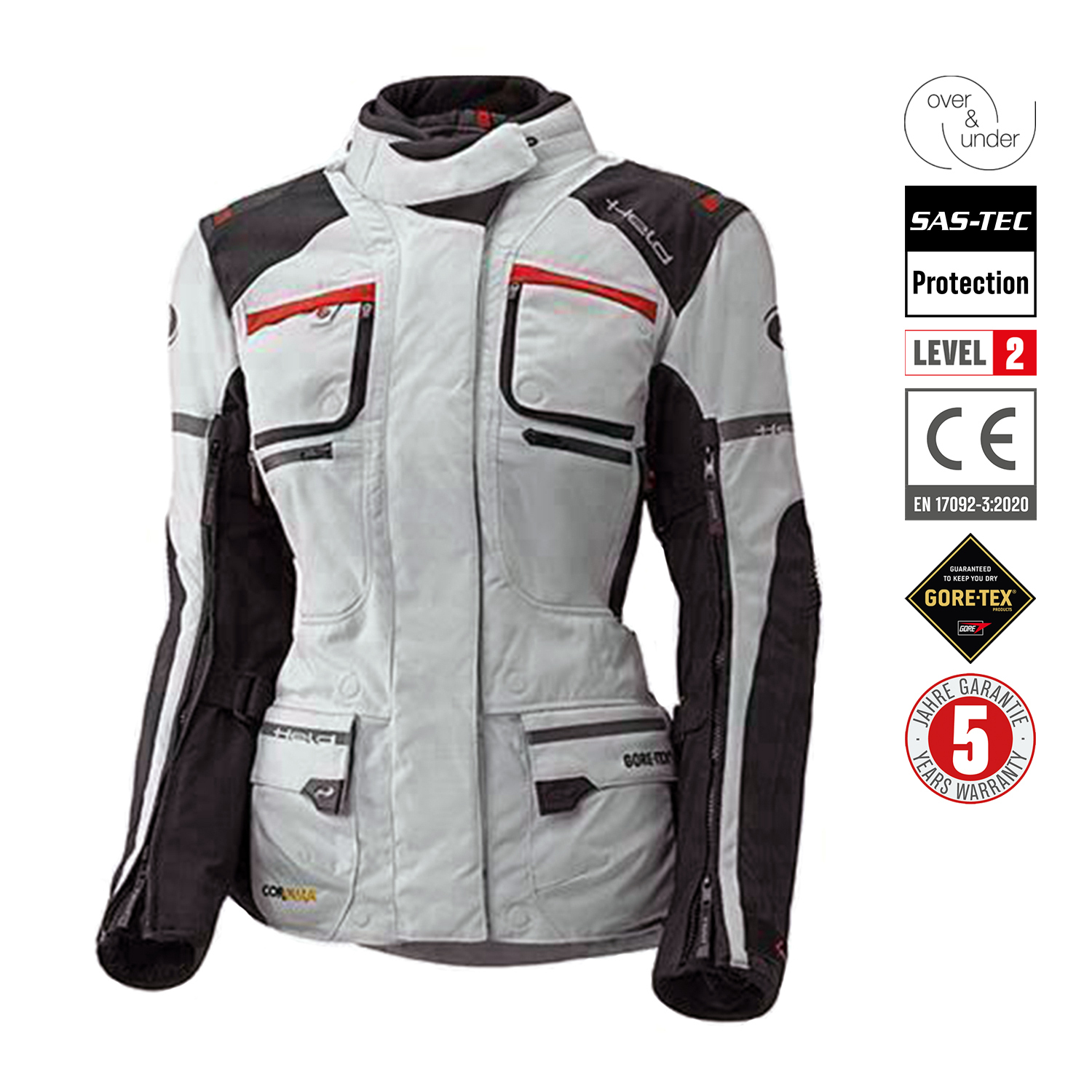 Held Carese II Womens Jacket Grey-Red - Available in Various Sizes