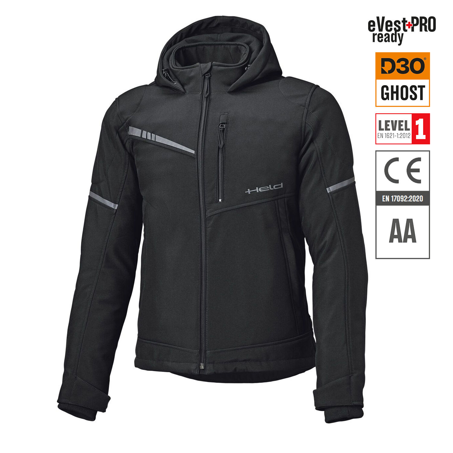 Held Curb Softshell Jacket Black - Available in Various Sizes
