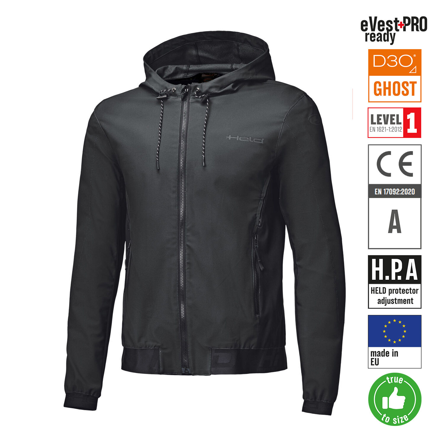 Held Dragger Jacket Black - Available in Various Sizes