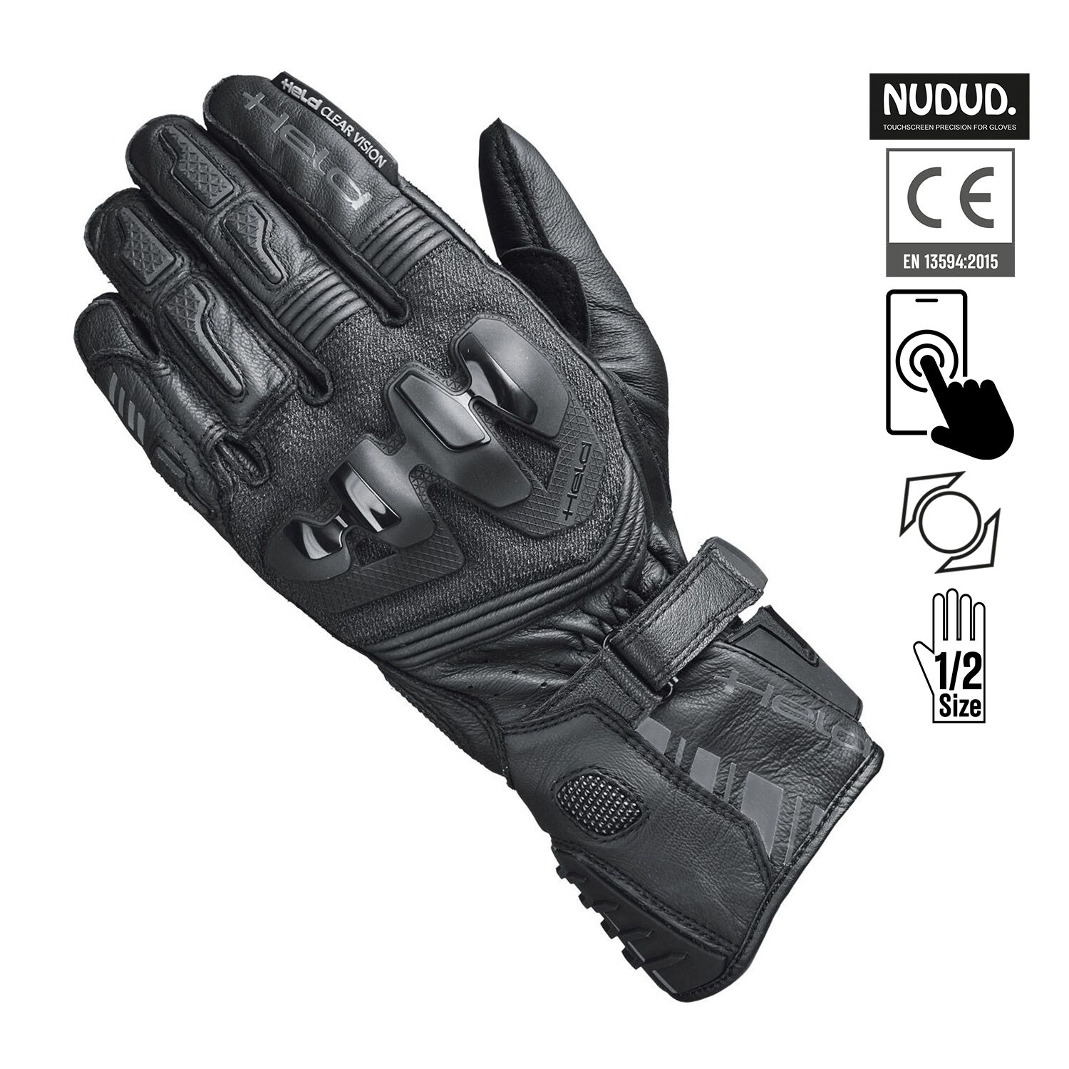 Held Evo Thrux III Gloves Black - Available in Various Sizes
