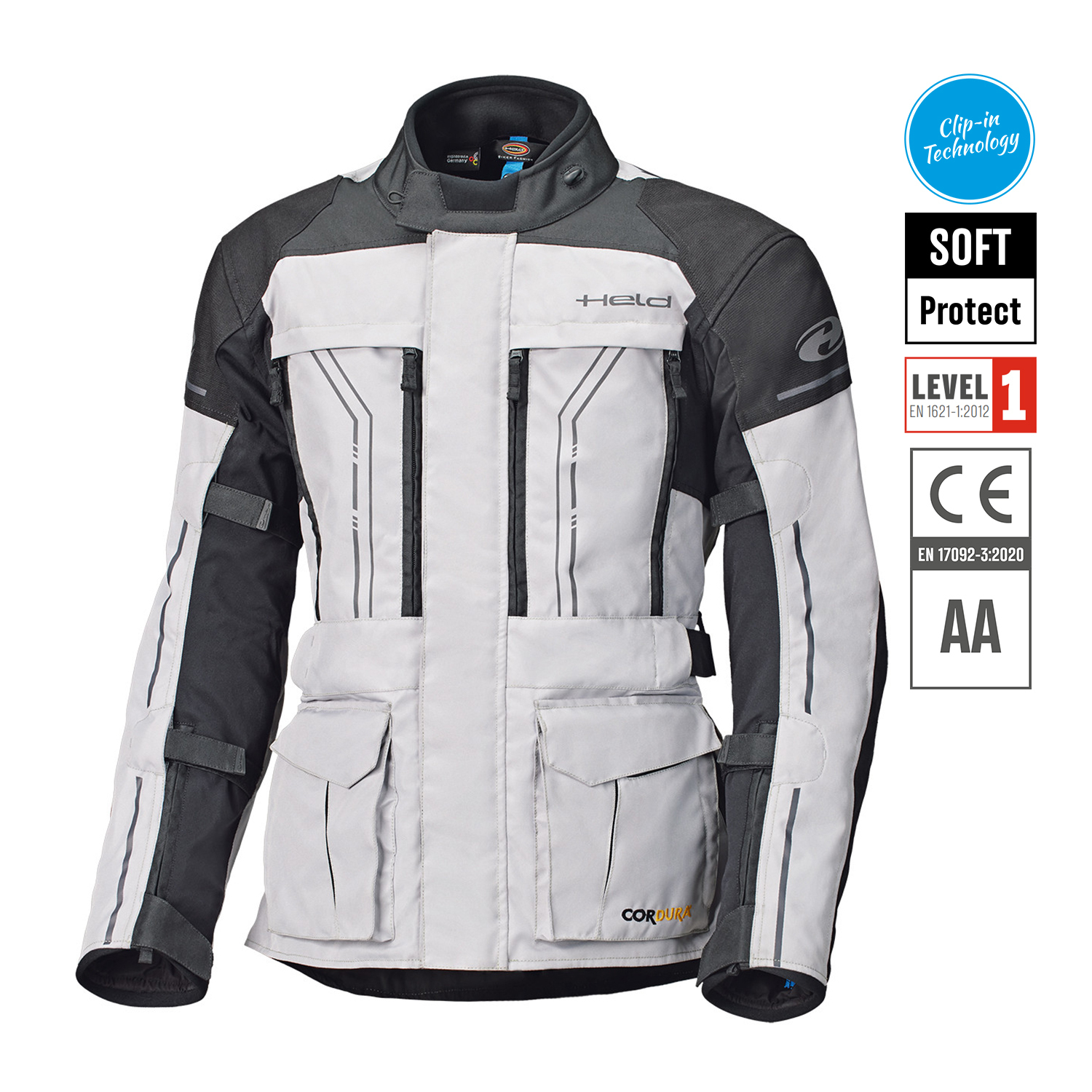 Held Pentland Jacket Grey-Black - Available in Various Sizes