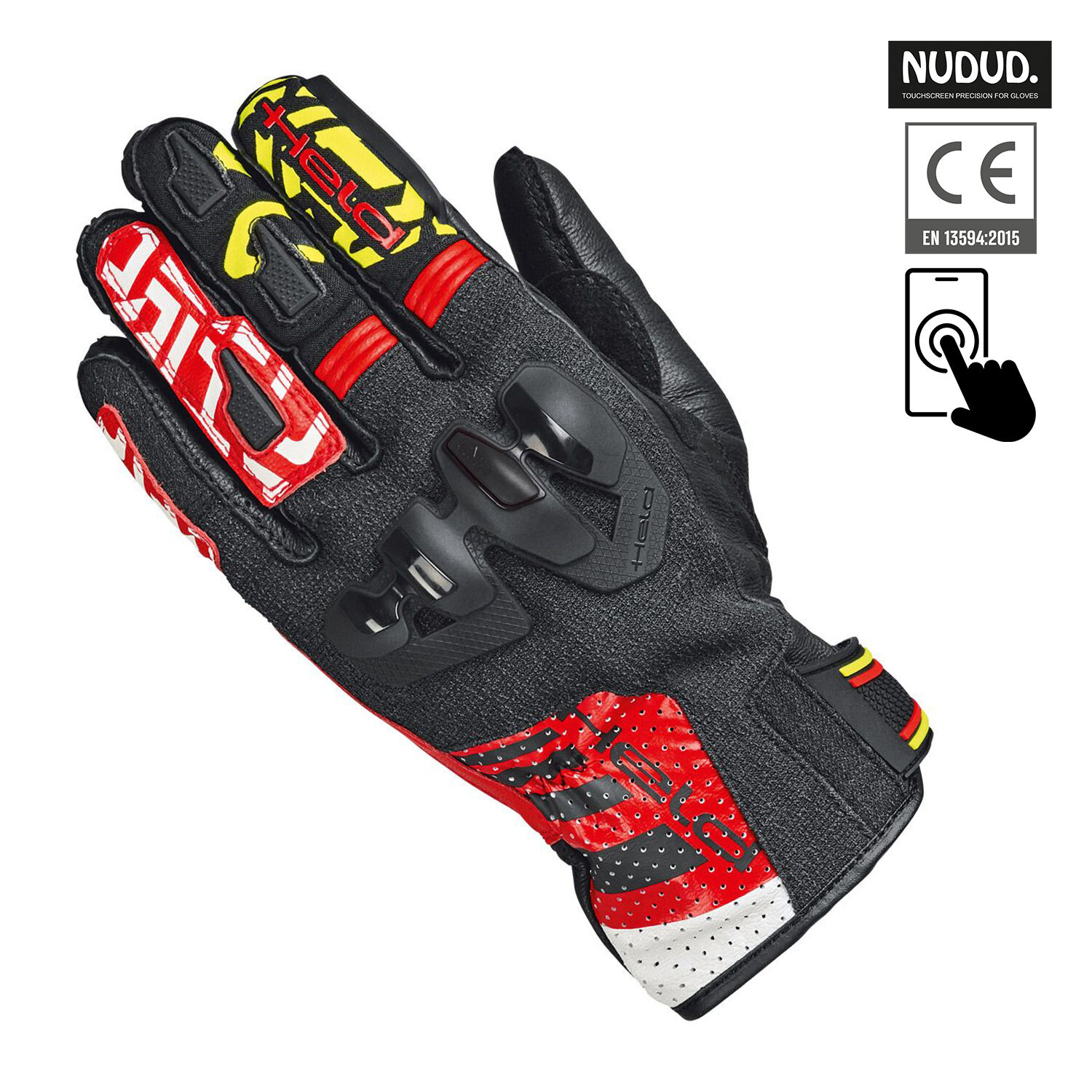 Held Sepang Gloves Black-White-Red - Available in Various Sizes