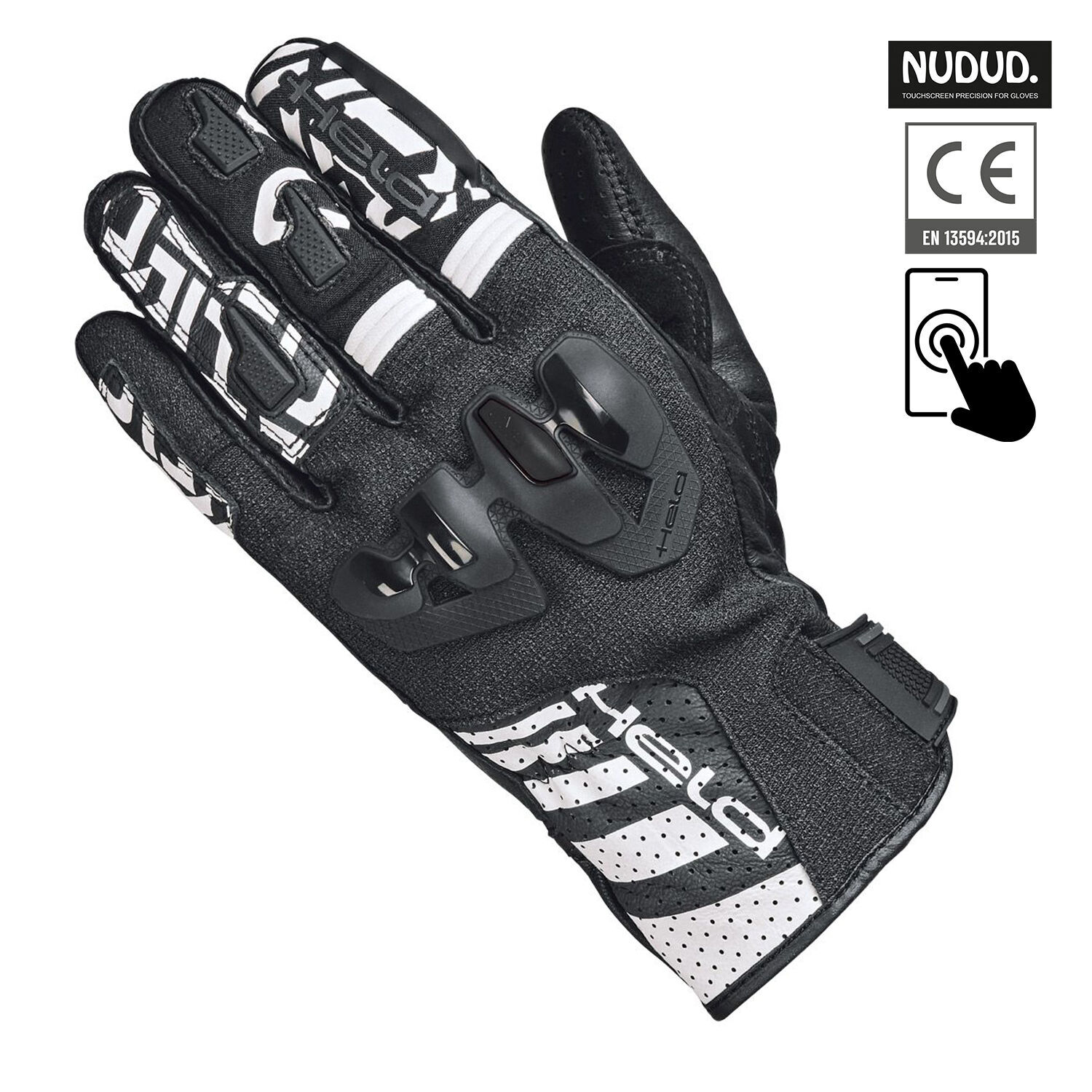 Held Sepang Gloves Black-White - Available in Various Sizes