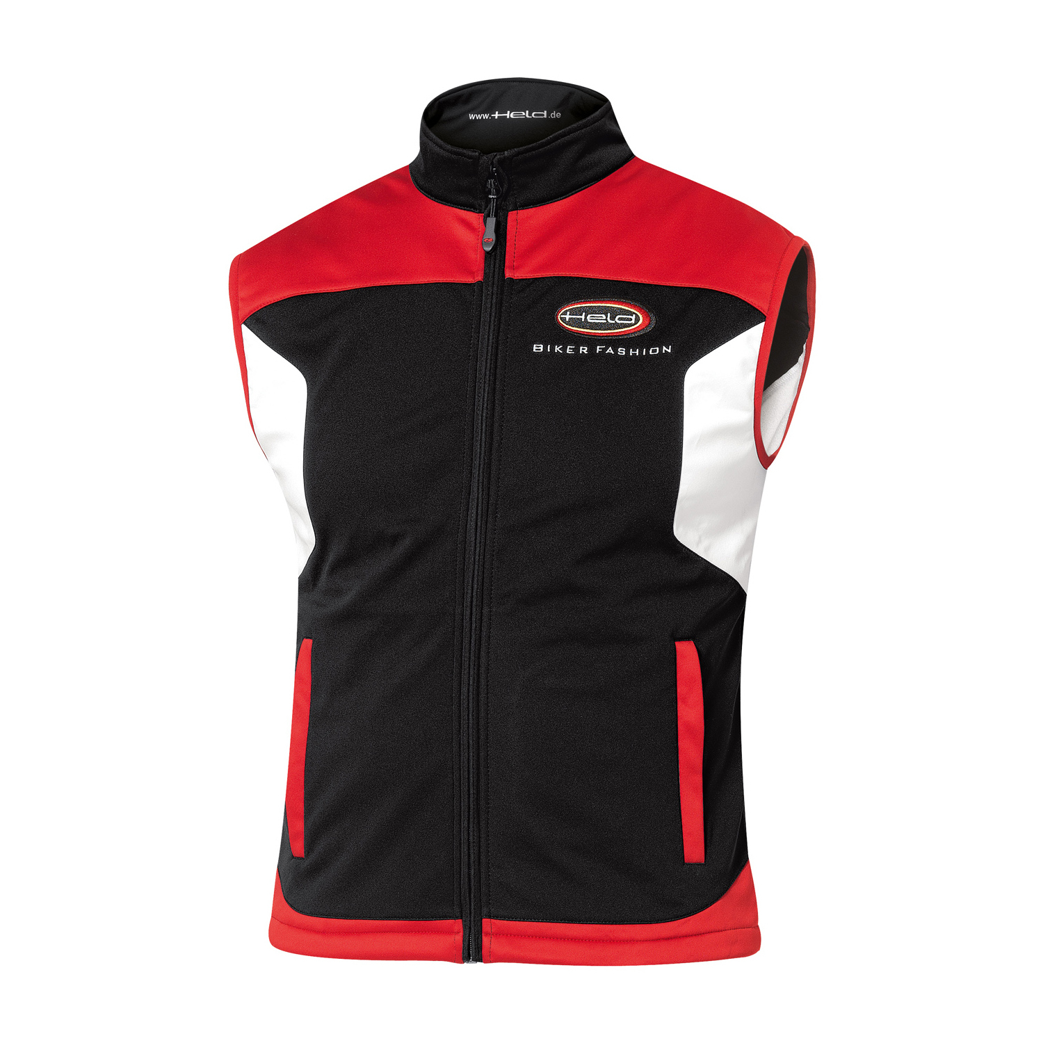 Held Team Softshell Vest Black-Red - Available in Various Sizes