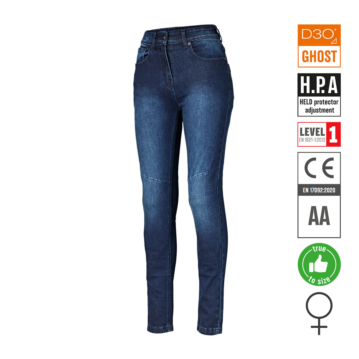 Held Stockton Cordura Jeans Womens Blue Slim - Available in Various Sizes