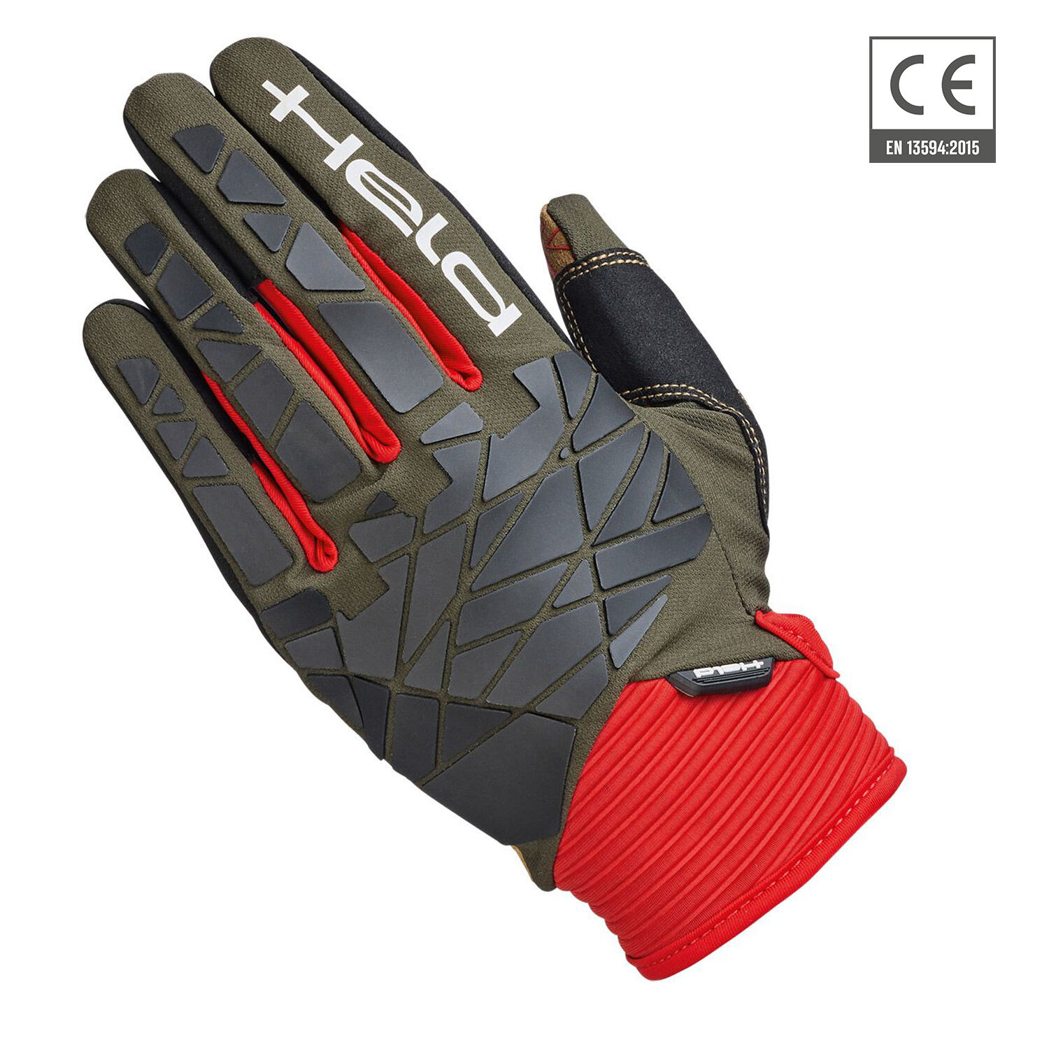 Held Tactura Gloves Military Green-Red - Available in Various Sizes