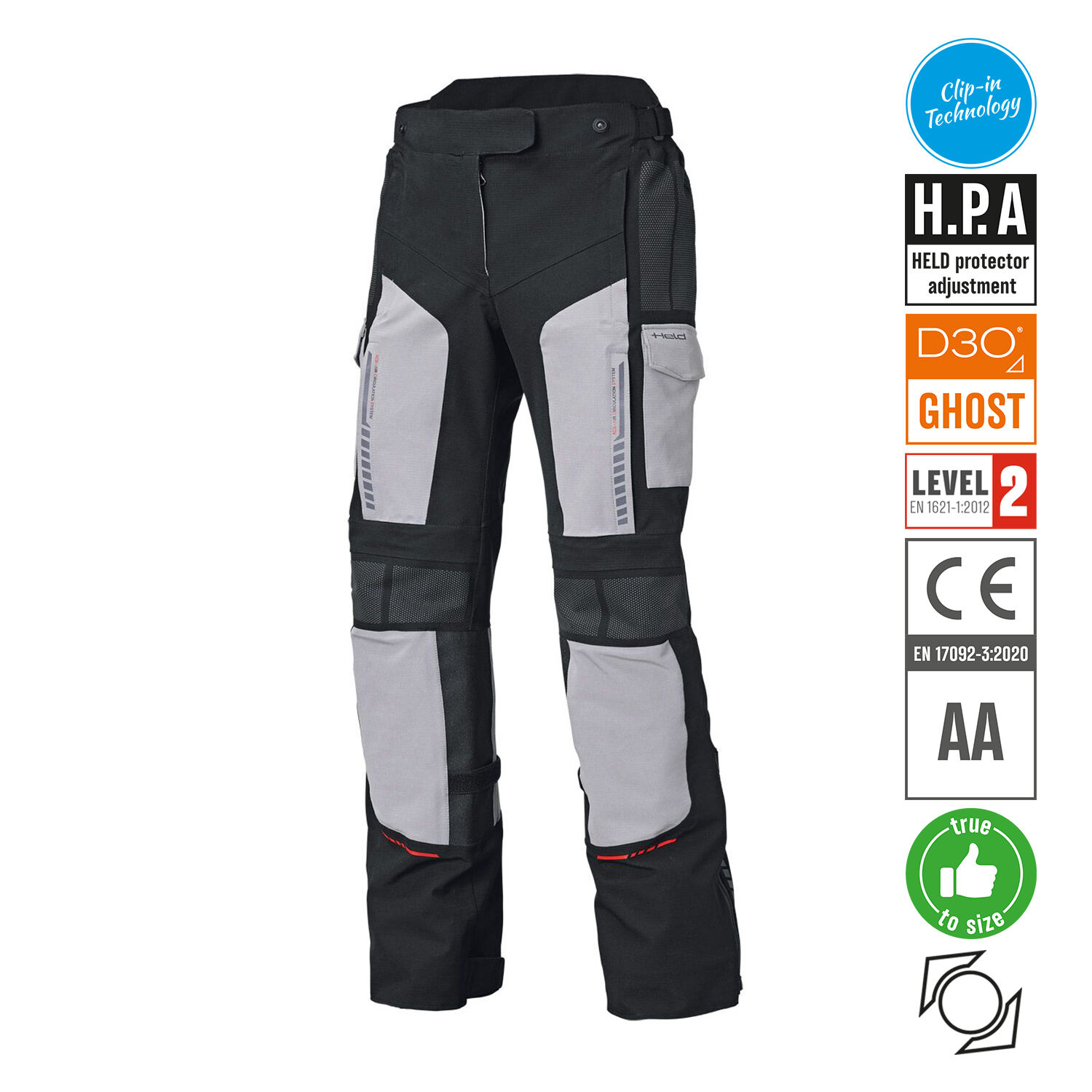 Held Tamarack Pants Grey-Black - Available in Various Sizes