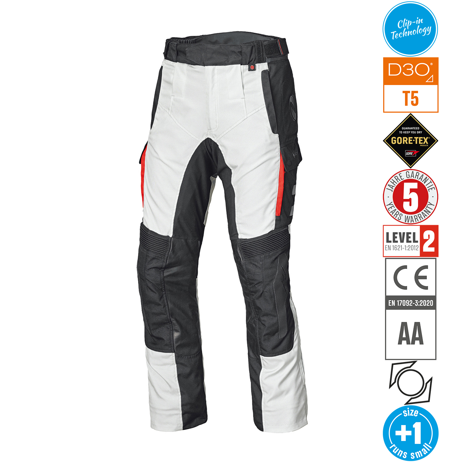 Held Torno Evo Pants Grey-Red - Available in Various Sizes