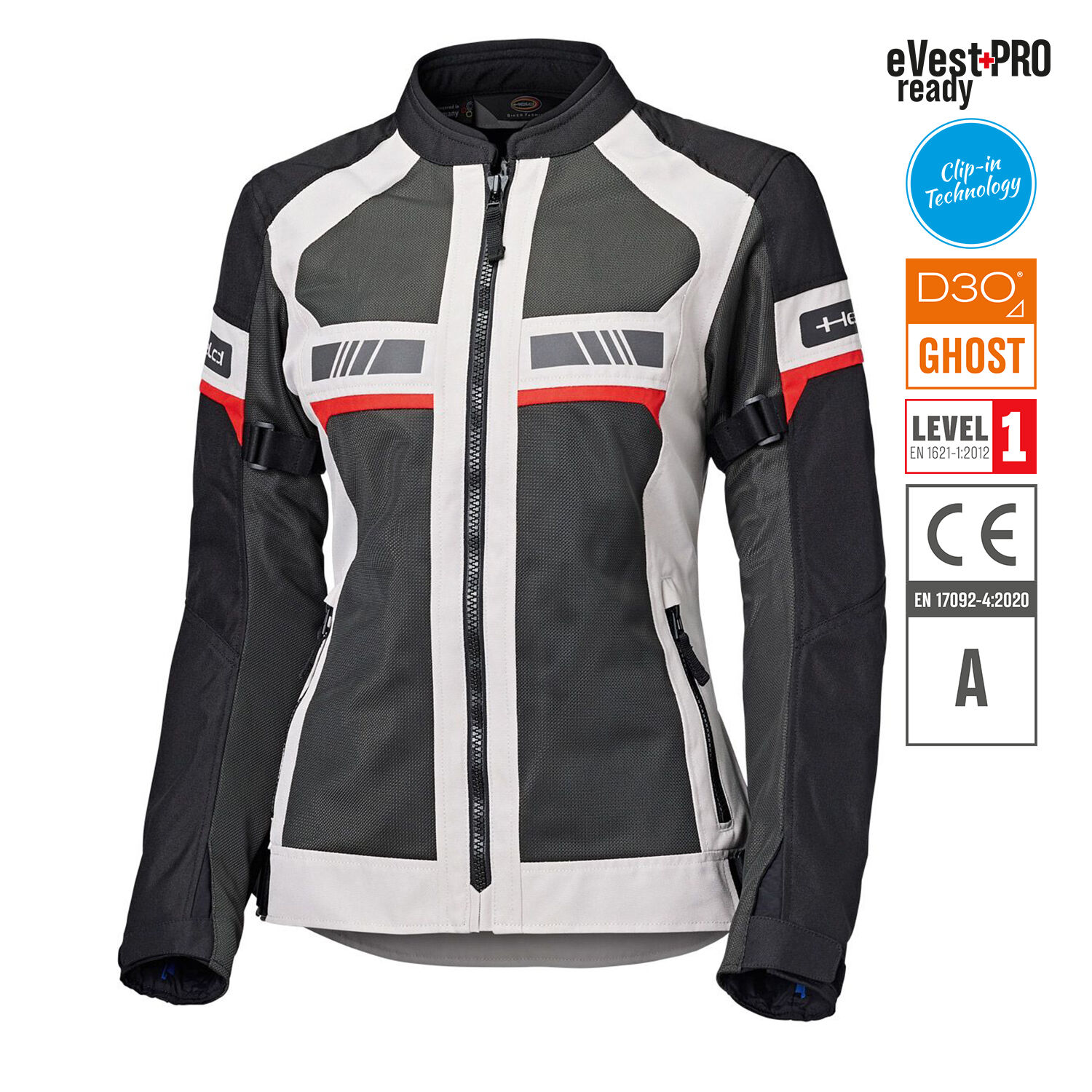 Held Tropic 4.0 Jacket Womens Grey-Red - Available in Various Sizes