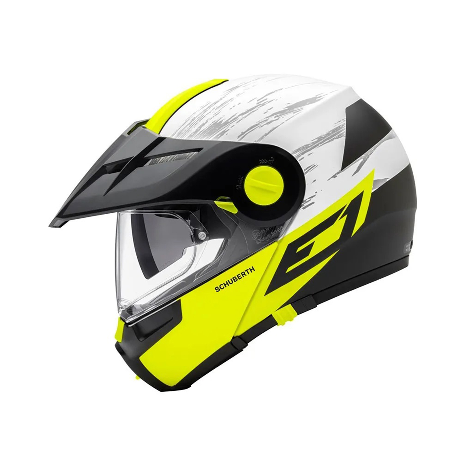 Schuberth E1 Adventure Helmet Crossfire Yellow - Available in Various Sizes
